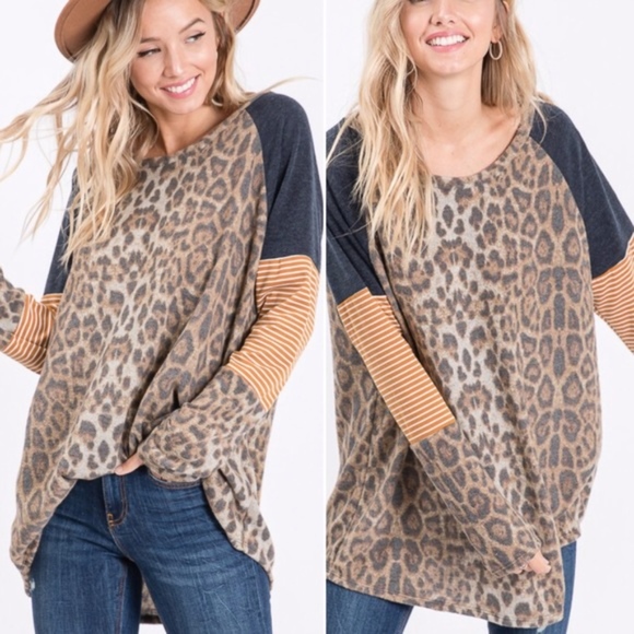 JENNIE Animal Print Long Sleeve Top - Picture 4 of 4